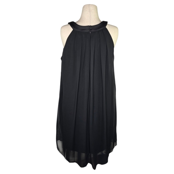 En Focus Black Beaded Neck Chiffon Cocktail Dress 14W Plus Size Formal - Picture 6 of 9